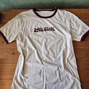 Mens Love Sick Skate T Shirt Size Large